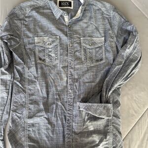 Buckle Black Athletic Fit Denim Shirt